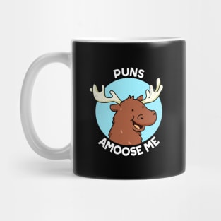 Puns A-moose Me Cute Funny Moose Pun Mug